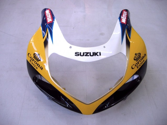 Carenagens Moto Suzuki GSXR1000 2000-2002 - Amarelo Azul Escuro Branco Motul Corona