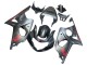 Carenagens Moto Suzuki GSXR1000 2000-2002 - Cinzento Fosco Vermelho Decal