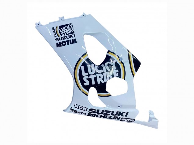 Carenagens Moto Suzuki GSXR 1000 2003-2004 - Branco Preto Ouro Motul Lucky Strike