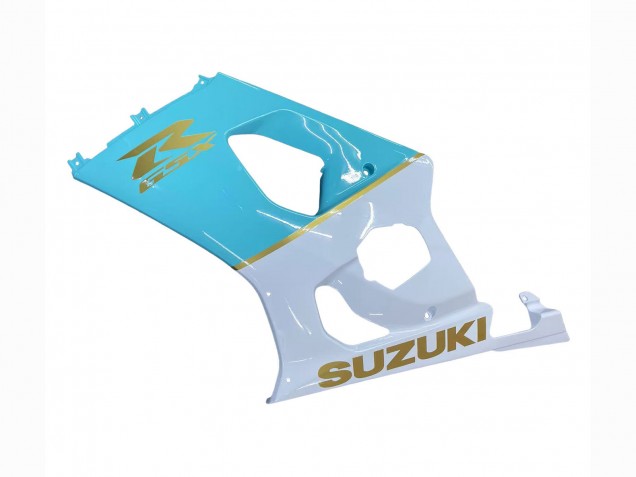 Carenagens Moto Suzuki GSXR 1000 2003-2004 - Branco Azul Claro Ouro