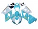 Carenagens Moto Suzuki GSXR 1000 2003-2004 - Branco Azul Claro Ouro