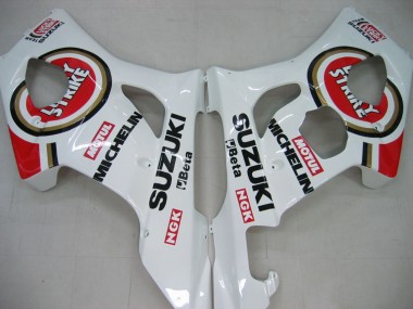 Carenagens Moto Suzuki GSXR 1000 2003-2004 - Branco Vermelho Motul Lucky Strike