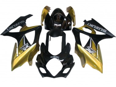 Carenagens Moto Suzuki GSXR 1000 2007-2008 - Ouro Preto Prata Decal