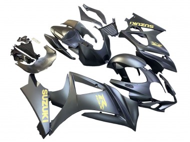 Carenagens Moto Suzuki GSXR 1000 2007-2008 - Preto Fosco Ouro Decal
