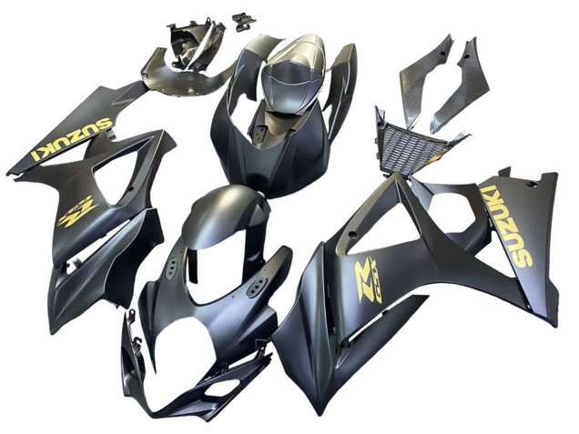 Carenagens Moto Suzuki GSXR 1000 2007-2008 - Preto Fosco Ouro Decal