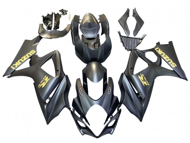 Carenagens Moto Suzuki GSXR 1000 2007-2008 - Preto Fosco Ouro Decal