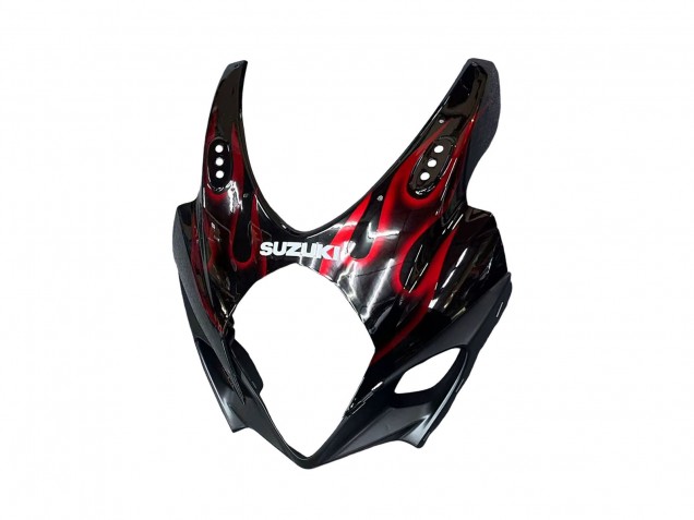 Carenagens Moto Suzuki GSXR 1000 2007-2008 - Preto Vermelho Chama