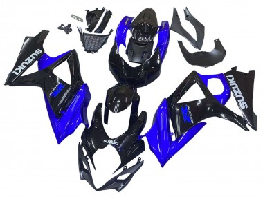 Kits Carenagem Moto Suzuki GSXR 1000 2007-2008 - Azul Preto Brilhante