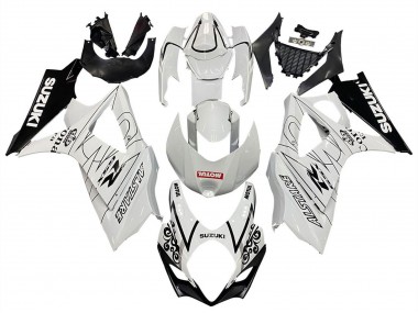 Carenagens Moto Suzuki GSXR 1000 2007-2008 - Branco Preto Alstare Corona Motul