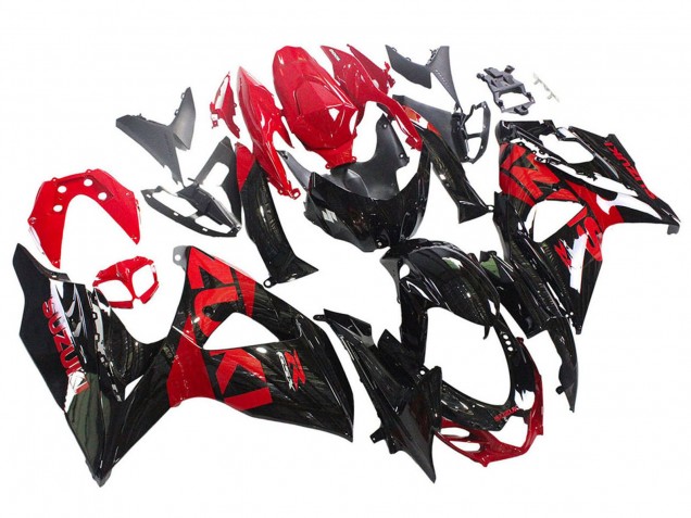 Kits Carenagem Moto Suzuki GSXR 1000 2009-2016 - Preto Brilhante Vermelho