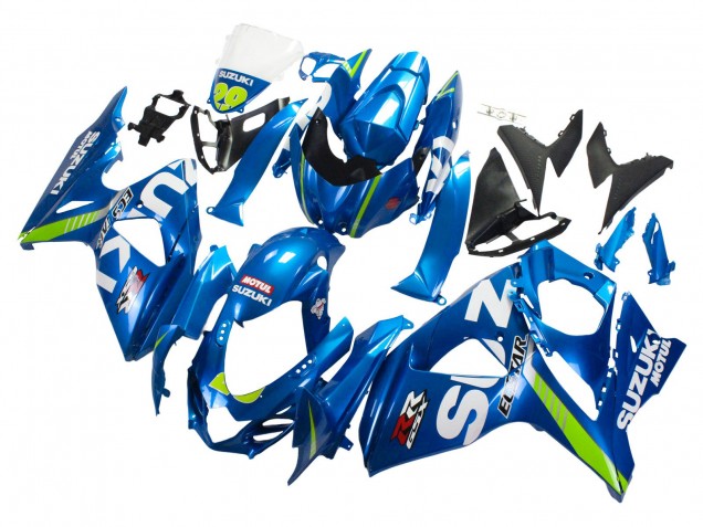 Carenagens Moto Suzuki GSXR 1000 2009-2016 - Azul Claro Verde Motul 29 Ecstar