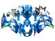 Carenagens Moto Suzuki GSXR 1000 2009-2016 - Azul Claro Verde Motul 29 Ecstar