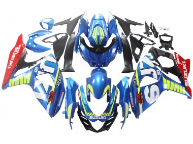 Carenagens Moto Suzuki GSXR 1000 2009-2016 - Azul Claro Verde Vermelho Motul
