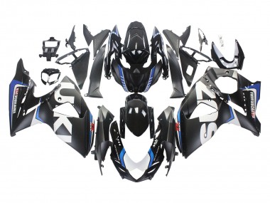 Carenagens Moto Suzuki GSXR 1000 2009-2016 - Preto Fosco Branco Azul