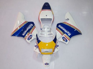 Carenagens Moto Honda NSR250R MC28 P4 1994-1996 - Branco Azul Amarelo Ouro Rothmans