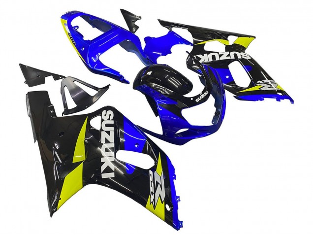 Carenagens Moto Suzuki GSXR 600 / GSXR 750 2001-2003 - Azul Amarelo Preto Brilhante