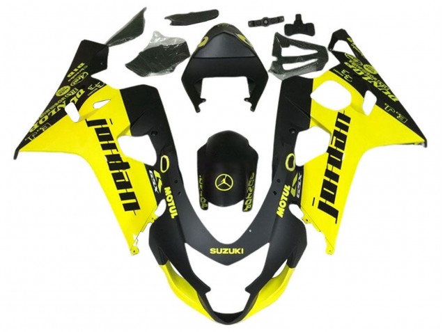 Carenagens Moto Suzuki GSXR 600 / GSXR 750 2004-2005 - Preto Amarelo Jordan