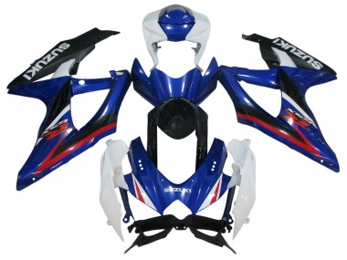 Carenagens Moto Suzuki GSXR 600 / GSXR 750 2006-2007 - Branco Azul Vermelho Preto