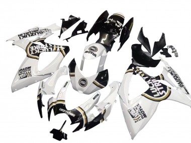 Carenagens Moto Suzuki GSXR 600 / GSXR 750 2006-2007 - Branco Preto Lucky Strike Motul