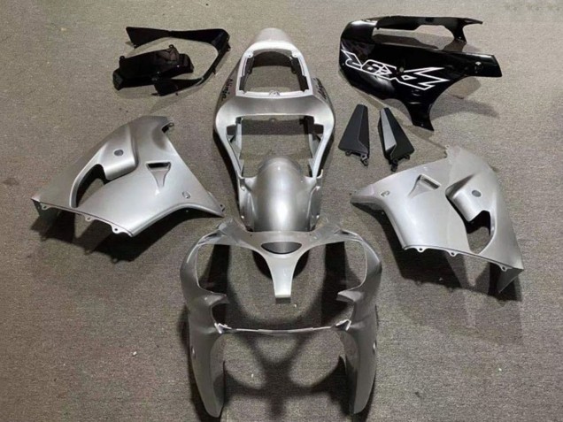 Carenagens Moto Kawasaki ZX9R 2002-2003 - Prata Preto Brilhante