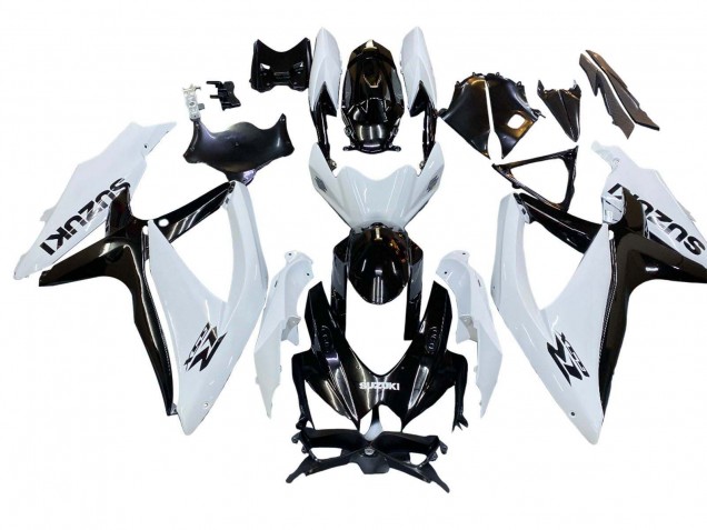 Carenagem Moto Suzuki GSXR 600 / GSXR 750 2008-2010 - Branco Preto