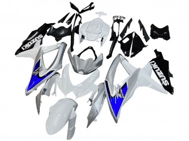 Carenagens Moto Suzuki GSXR 600 / GSXR 750 2008-2010 - Branco Prata Azul Preto