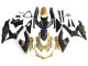 Carenagens Moto Suzuki GSXR 600 / GSXR 750 2008-2010 - Preto Fosco Branco Ouro