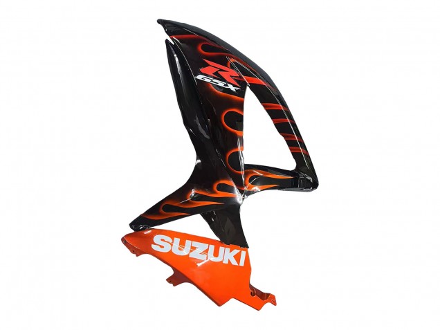Carenagens Moto Suzuki GSXR 600 / GSXR 750 2008-2010 - Preto Brilhante Laranja Chama