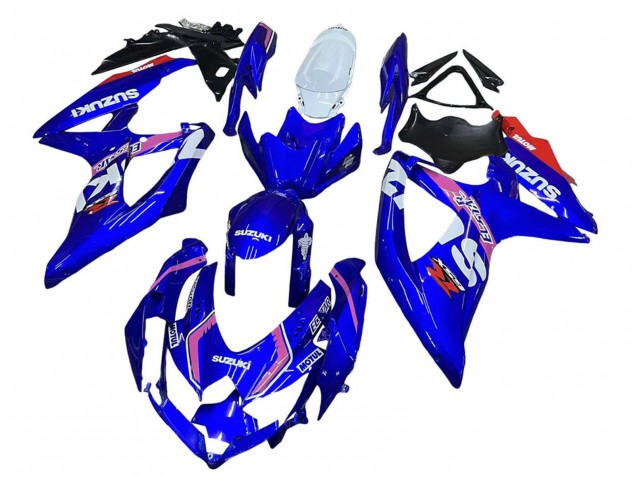 Carenagens Moto Suzuki GSXR 600 / GSXR 750 2008-2010 - Branco Azul Rosa Ecstar Motul