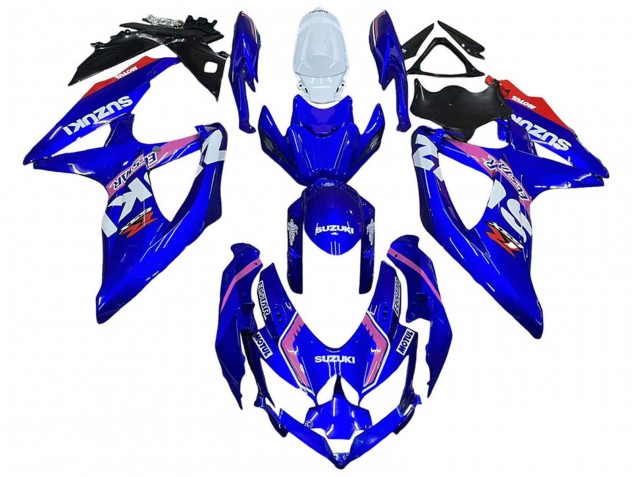 Carenagens Moto Suzuki GSXR 600 / GSXR 750 2008-2010 - Branco Azul Rosa Ecstar Motul