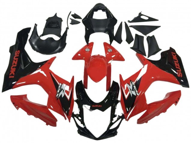 Carenagem Moto Suzuki GSXR 600 / GSXR 750 2011-2024 - Vermelho Preto Brilhante