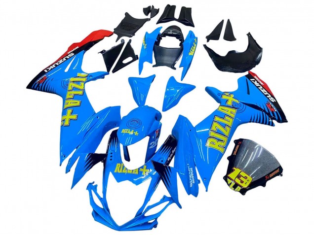 Carenagens Moto Suzuki GSXR 600 / GSXR 750 2011-2024 - Azul Ouro Vermelho Preto Rizla
