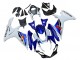 Carenagem Moto Suzuki GSXR 600 / GSXR 750 2011-2024 - Branco Azul Vermelho