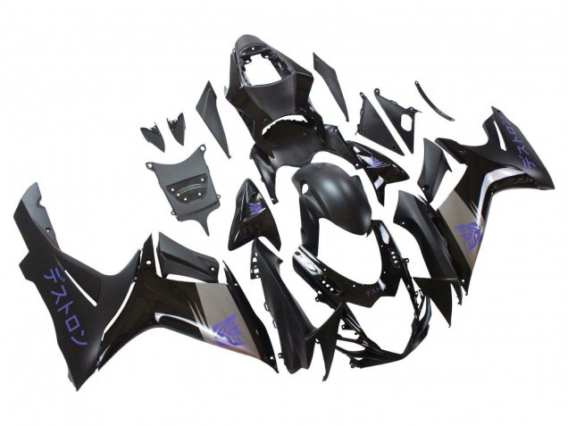 Carenagens Moto Suzuki GSXR 600 / GSXR 750 2011-2024 - Preto Fosco Cinzento Roxo