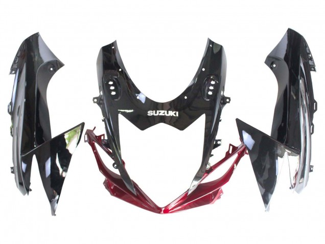 Carenagem Moto Suzuki GSXR 600 / GSXR 750 2011-2024 - Vermelho Preto Brilhante