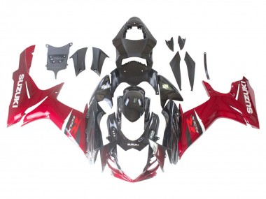Carenagem Moto Suzuki GSXR 600 / GSXR 750 2011-2024 - Vermelho Preto Brilhante
