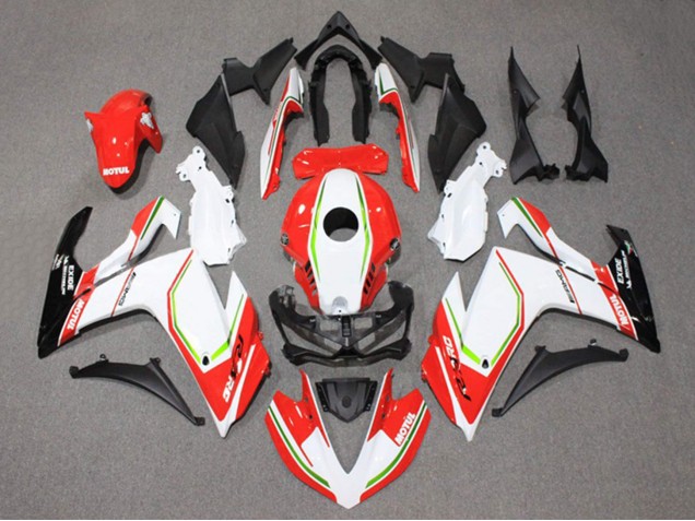 Carenagens Moto Yamaha YZF R3/R25 2015-2018 - Branco Vermelho Verde Preto Motul