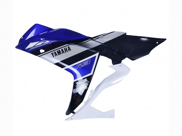 Carenagens Moto Yamaha YZF R3/R25 2015-2018 - Branco Azul Preto Yamalube