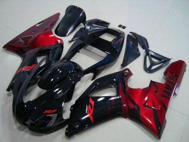 Carenagens Moto Yamaha YZF R1 1998-1999 - Preto Brilhante Vermelho