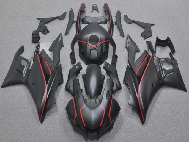 Carenagens Moto Yamaha YZF R3/R25 2019-2021 - Preto Fosco Vermelho