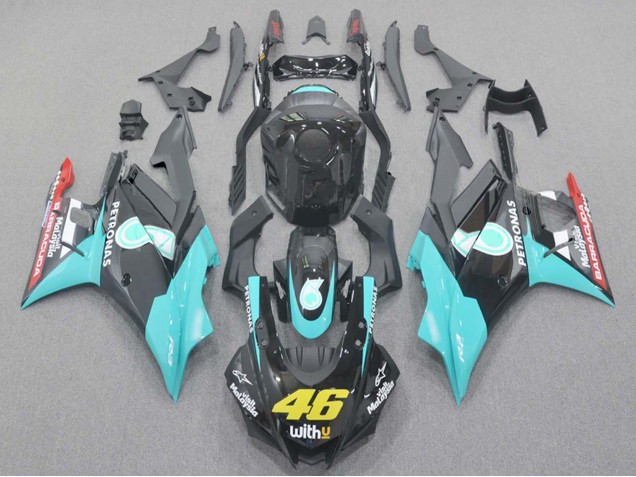 Carenagens Moto Yamaha YZF R3/R25 2019-2021 - Azul Claro Vermelho Preto Petronas 46