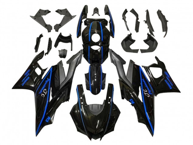Carenagens Moto Yamaha YZF R3/R25 2019-2021 - Preto Brilhante Azul Preto Fosco