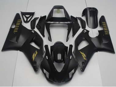 Carenagens Moto Yamaha YZF R1 1998-1999 - Preto Brilhante Preto Fosco Ouro