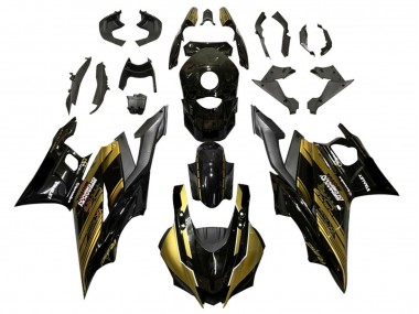 Carenagens Moto Yamaha YZF R3/R25 2019-2021 - Ouro Preto Brilhante Semakin Didepan
