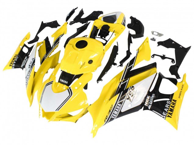 Carenagens Moto Yamaha YZF R3/R25 2019-2021 - Amarelo Branco Preto Listra