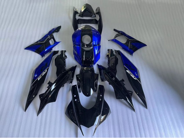 Carenagens Moto Yamaha YZF R3/R25 2022-2024 - Azul Preto Brilhante