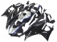 Carenagens Moto Yamaha YZF R3/R25 2022-2024 - Preto Fibra de Carbono Estilo Prata Azul