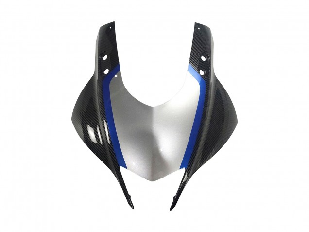 Carenagens Moto Yamaha YZF R3/R25 2022-2024 - Preto Fibra de Carbono Estilo Prata Azul