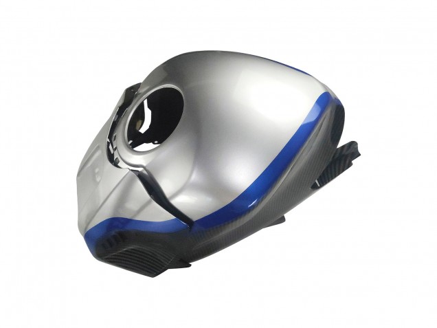 Carenagens Moto Yamaha YZF R3/R25 2022-2024 - Preto Fibra de Carbono Estilo Prata Azul
