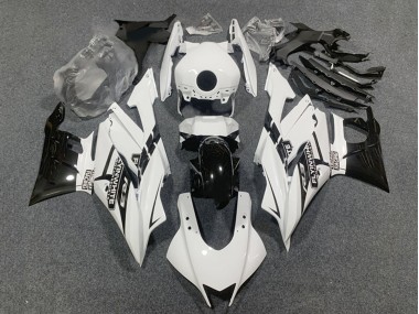 Carenagens Moto Yamaha YZF R3/R25 2022-2024 - Branco Preto Brilhante
